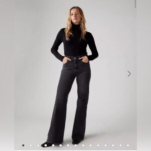 Levi's Women's Black Ribcage Bell Jeans